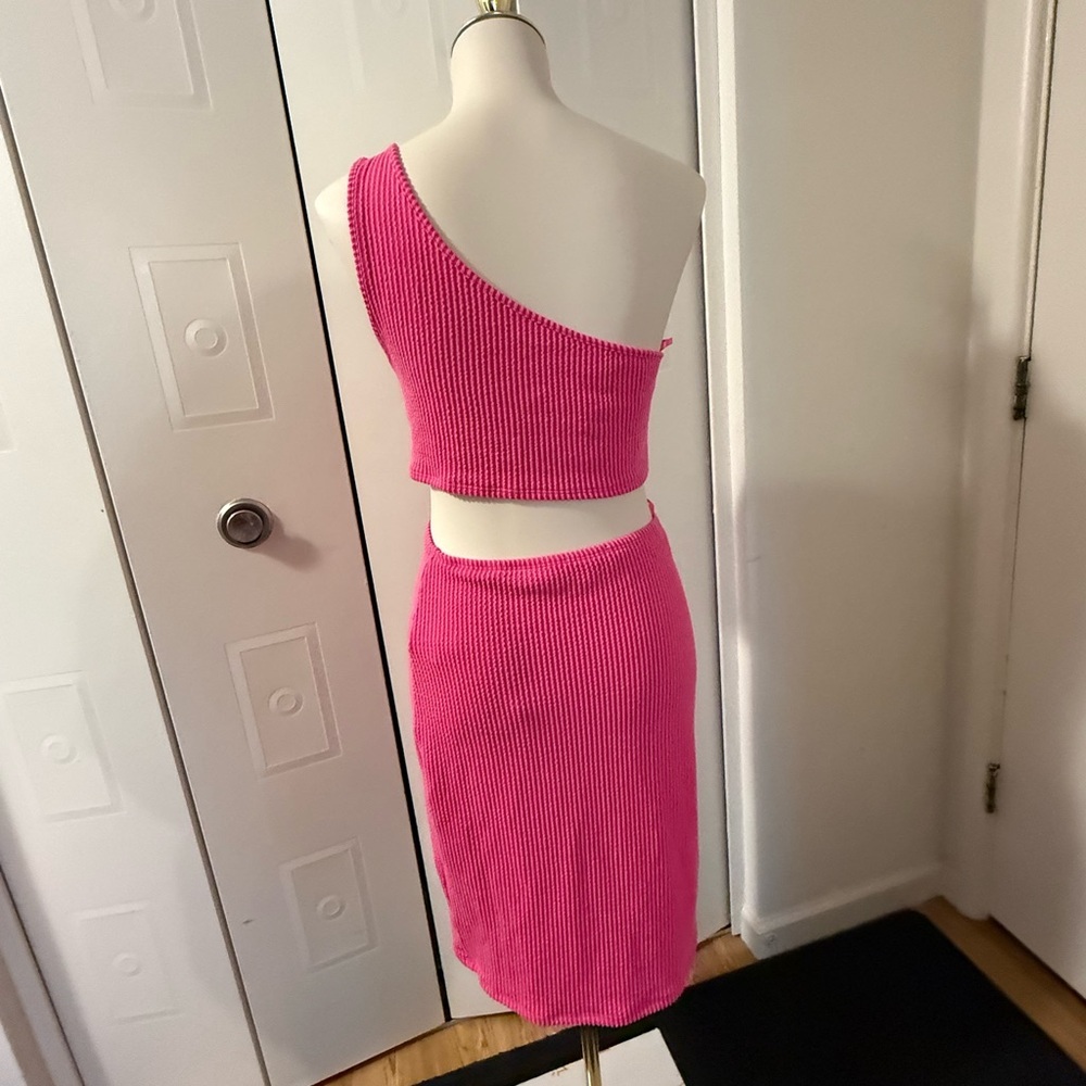 Love J Pink Dress Asymmetrical Dress - Picture 5 of 5
